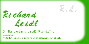 richard leidl business card